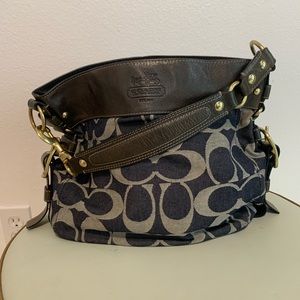 Coach Signature C Logo Large leather Canvas Bag